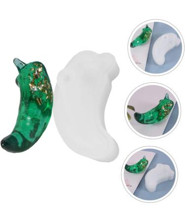 STOBOK 2 Pcs Green Pepper Mold Toilet Diy Resin Casting Chili 3d Crystal Tray White Whitex2pcs 8.5X3.8X1.7CMx2pcs - Buy Online on SooperMarket.com