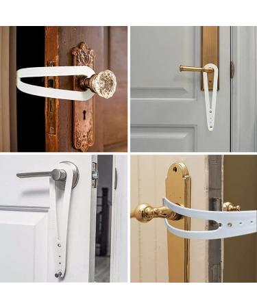 2PCS Adjustable Cat Door Holder Latch - Easy Install Flex Strap - Dog Proof Door Lock - Keep Dogs Out of Litter & Food - Buy Online on SooperMarket.com