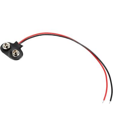 uxcell 10pcs DC 9V Battery Clip T-Type Connector | Faux Leather Housing | 12cm Lead Wire - International Shipping Available - Buy Online on SooperMarket.com