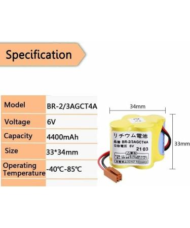 Buy 4 Pack 4400mAh BR-2/3AGCT4A 6V Replacement Battery for FANUC CNC System - Non-Rechargeable International Shipping Available - Buy Online on SooperMarket.com