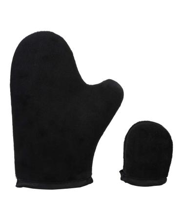 Bordstract Soft Tanning Glove Self Tanner Mitt Double Sided Reusable Beach Accessory Glove for Lotion Self Tanning Mousse Application(Black)