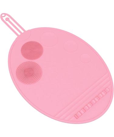 Brush Cleaning Mat Makeup Brush Cleaning Mat Scrubbing Mat for Daily Use Valentine's Day All Pink - Buy Online on SooperMarket.com