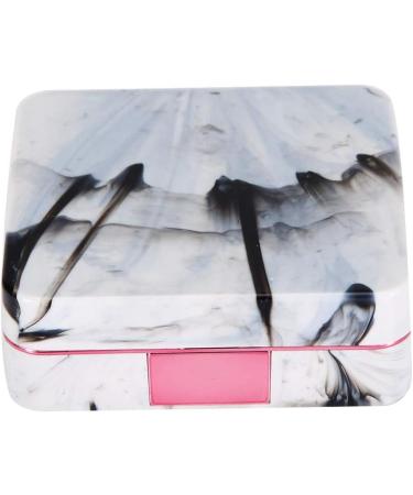 Acouto Square Contact Lens Case - Portable Marble Mirror Design for Nearsighted - Stylish Pink Color - Buy Online on SooperMarket.com