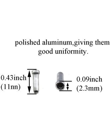 Yadaland 11.8mm Aluminum Bicycle Cable End Caps - 100 Pieces for Mountain and Road Bike Brake Tips Shifter - Buy Online on SooperMarket.com