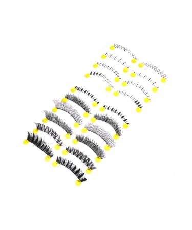 minkissy 10 Pairs Cross Eyelashes Fake Lashes Natural Eyelashes False Eyelash Fake Eyelash Nude Makeup