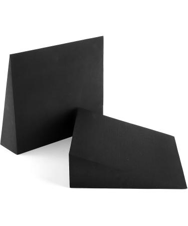 DEAYOU 2 Pack Yoga Foam Wedge Set - 13 EVA Foam Stretch Slant Boards for Lower Leg Strength & Flexibility - Squat Wedge Block for Exercise & Calf Stretching - Knee Pad, Back Support & Footrest Cushion - Black - Buy Online on SooperMarket.com