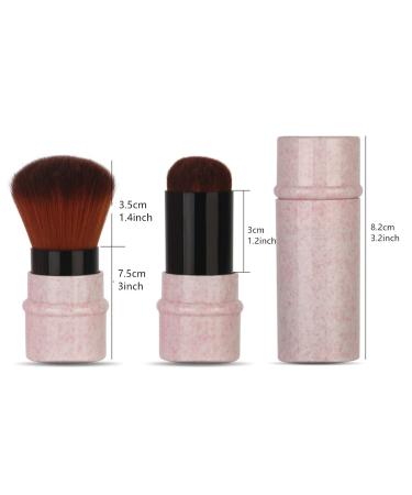 Shop Pink Retractable Kabuki Brush - Travel-Friendly Foundation & Concealer Tool for Flawless Makeup - Buy Online on SooperMarket.com