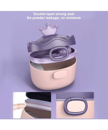 Fiacvrs Baby Milk Powder Dispenser with Spoon - Purple | Detachable & Large Capacity for Easy Feeding - Buy Online on SooperMarket.com
