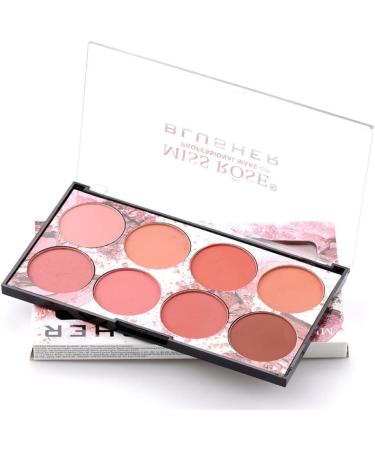 Blush Palette Makeup Blush Cream Palette Face Powder Blusher with 8 Blush 42G - Buy Online on SooperMarket.com