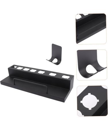 HAPINARY Curling Iron Rack Curler Wall Rack Salon Curlers Holder Blow Dryer Stand Stainless Steel Black - Buy Online on SooperMarket.com