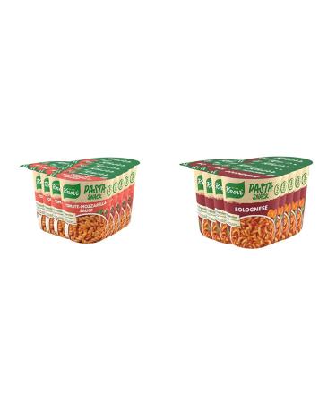 Knorrsnack bar noodles in tomato mozzarella sauce 8 x 72 g) & snack bar spaghetti bolognese 8 Pack (8 x 68 g) tomato-mozzarella & spaghetti bolognese 16-part set