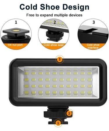 FitStill Underwater Dive Light - 40 LED High Power Video Light 131ft Waterproof - For GoPro, Canon, Nikon, Pentax, Panasonic, Samsung Cameras - Buy Online on SooperMarket.com