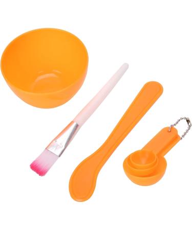 DIY Face Mask Mixing Bowl Kit Mask Brush Set Silicone with Face Mask Brush Brush Face Care Bowl Measurement Spoon Kit (Orange) - Buy Online on SooperMarket.com