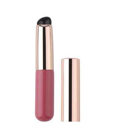 Retractable Lip Makeup Brush Reusable Lip Applicators with Lid Silicone Lip Brush Silicone Lip Balm Brush Travel Portable MakeUp Brushes for Women Girls Females Ladies