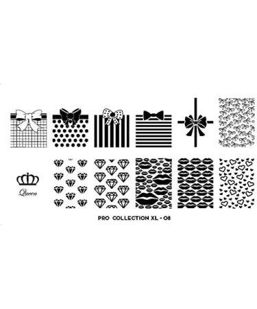 Moyou Stamping Schablone Pro XL 08 - High-Quality Nail Art Stencils for Professional Results | International Shipping Available - Buy Online on SooperMarket.com