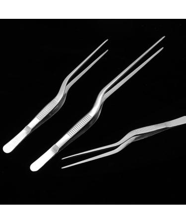 Asukohu Professional Stainless Steel Medical Tweezers Ear-Pick Tool Bending Tweezers for Ear Cleaning and Care Bend Tweezers - Buy Online on SooperMarket.com