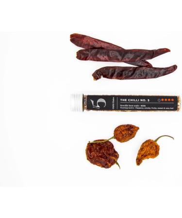 Dried Chilli No. 5 Flakes - 15g Glass Tube by Chilli No. 5 - Buy Online on SooperMarket.com