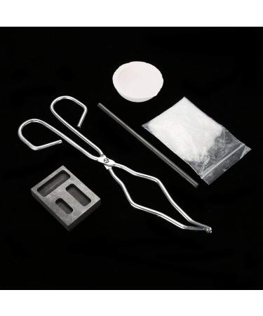 Salmue Graphite Crucible Set - Melting Kit with Ingot Mold, Silica Crucible, Graphite Rod, 25cm Tong for Gold, Silver, Platinum - Buy Online on SooperMarket.com