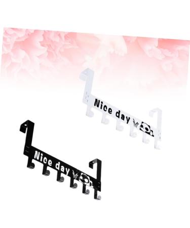 Cabilock 2pcs Metal Clothing Rack Coat Rack Door Hanger Door Hooks Coat Hanger Hanging Door Household 36X18CM As Shown - Buy Online on SooperMarket.com