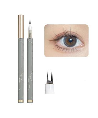 DHliIQQ Double Tip Lower Eyelash Pencil Double Tip Lower Eyeliner Pencil Waterproof Liquid Eyeliner Pencil Long Lasting Eyeliner Eye Makeup Tool for Women Ladies 101 # gray black