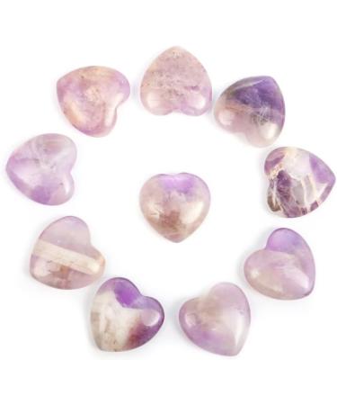 10pc/Set Natural Heart Shaped Crystal Stone Mini 2cm Ornament Reiki Rose Quartz 7 Home Decor natural stone Rose Quartz 10 Pieces - Buy Online on SooperMarket.com