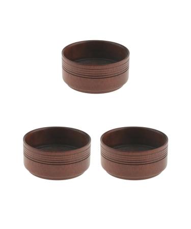 Men's Retro Wooden Shaving Mug 3 Piece Set (As Pictured)