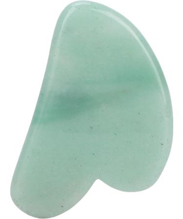 Aventurine Scraping Board Face Massage Tool Gua Sha Green Unique Design for Meridian Dredging  - Buy Online on SooperMarket.com