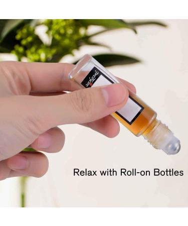 PrettyCare 10ml Essential Oil Roller Bottles | Glass Clear Perfume Containers with Extra Accessories | 4 Pack with Gold Caps for DIY Aromatherapy - Buy Online on SooperMarket.com