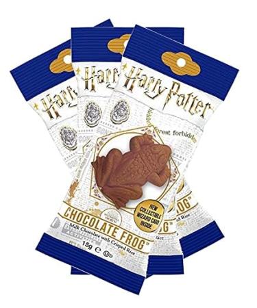 Jelly Belly Harry Potter Schokofrosch 3 Pack (3x15g) with a collective card of famous witches and magicians milk chocolate with buffreis