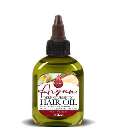 Difeel Essentials Deep Nourishing Argan Hair Oil 2.5 oz. - Argan Hair Oil Treatment  Anti Frizz Argan Oil made with 100% Natural Essential Oil