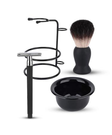 Professional Men's Beard Shaving Set - Manual Shaving Brush Stand & Holder for Safe Shaving - Buy Online on SooperMarket.com