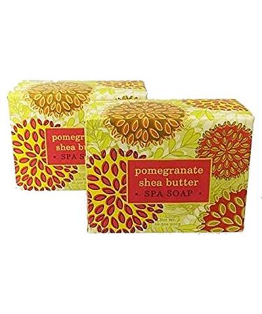 Greenwich Bay Trading Company Set of Two 10.5 oz Shea Butter Soap Bars (Pomegranate)