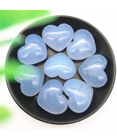 1 Pack Natural Large Blue Chalcedony Heart Crystal Gem Meditation Treatment Suitable for Home - Buy Online on SooperMarket.com