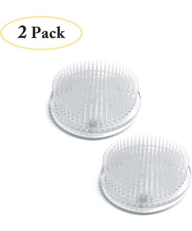 2Pcs Clear Plastic Ikebana Kenzan Floral Frogs - 70mm2.76 - Flower Arrangement Pin Holder with Suction Cups - Buy Online on SooperMarket.com