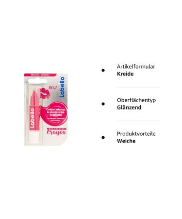 Buy LABELLO Crayon Lip Balm Color 02 - Hot Pink Lipstick | International Shipping Available - Buy Online on SooperMarket.com
