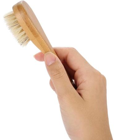Buy Manual Facial Cleansing Brush - Exfoliating Skin Tool with Wooden Handle for Deep Pore Cleaning - Ideal for Daily Facial Care - Buy Online on SooperMarket.com