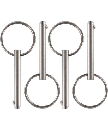 4 Pcs Quick Release Pin, Diameter 1/4", Usable Length 1-1/2", Overall Length 2", Full 316 Stainless Steel, Bimini Top Pin, Marine Hardware