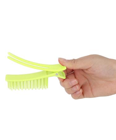 2pcs Hair Styling Clips - Non-slip Matte Handle, ABS Splint, Fluorescent Green - Buy Online on SooperMarket.com