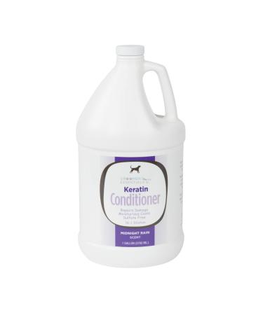 Keratin Conditioner - 1 Gallon - Midnight Rain Fragrance - Formulated With A Hydrolyzed Protein Which Repairs Damaged Coats - 16:1 Dilution