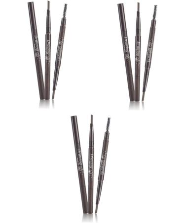 FOYTOKI 3pcs 2 1 Eyebrow Brush Eyebrow Makeup Waterproof Eyebrow Pen Brow Pencil Microblading Pen Stand - Buy Online on SooperMarket.com