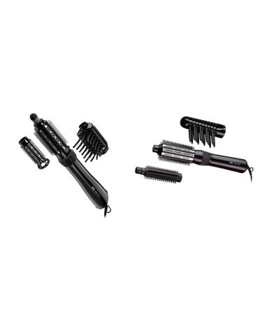 Brown Satin Hair 5 Warm air curl brush with volume attachment and special styling attachments & Satin Hair 3 warm air curl brush including ridge and brush attachment AS 330 black 1 pack warm air curling brush bundle with warm air curling brush AS 330