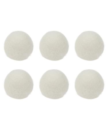 LC LICTOP 60mm/2.36" White Wool Dryer Balls 6pcs
