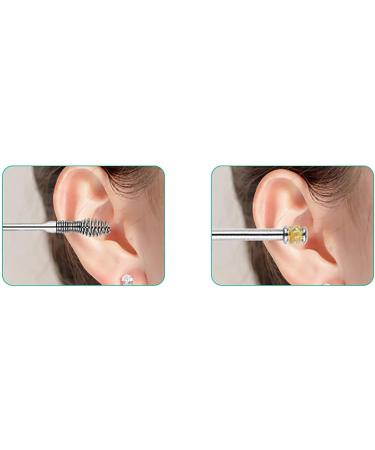 HEIMEABI Spring Earwax Cleaner Tool Set | 6Pcs 360 Spiral Design | Ear Wax Removal Kit with Storage Bag | Self Care Gifts - Yellow One Size - Buy Online on SooperMarket.com