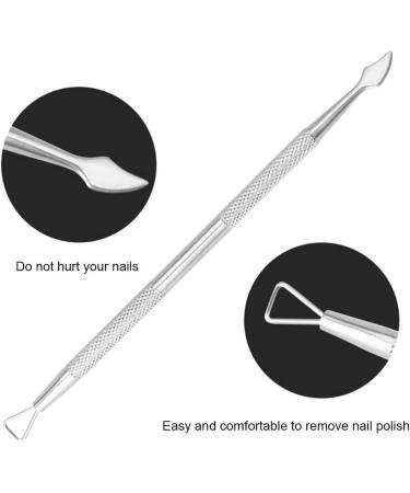 Double Ends Stainless Steel Triangle Cuticle Peeler Scraper Dead Skin Pusher Remove Gel Nail Polish Nail Art Remover Tool Practical and Popular Durability and practicality - Buy Online on SooperMarket.com