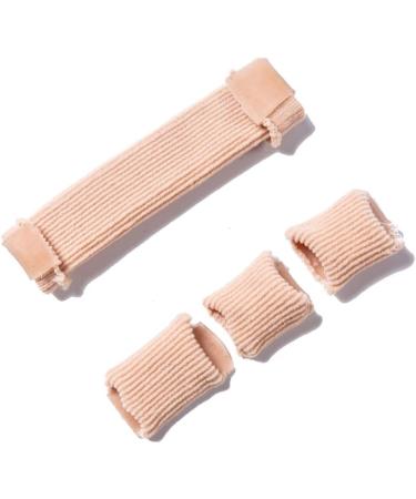 COHEALI Silicone Gel Toe Spacers and Protectors - 2Pcs Beige Finger Sleeves for Toe Blister Relief - Elastic Bandage for Anti-Wear Protection - 20X1.8CM - Buy Online on SooperMarket.com