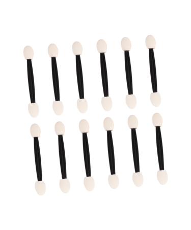WOONEKY 24pcs Eyeliner Sponge Brush Smudge Eye Brush Dual Ended Eyeshadow Brush 7cm Black