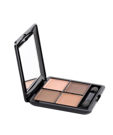 WOONEKY 4 Mirror Elegant Brown Eyeshadow Makeup Sponge Shadow Matte Eye with and Colors