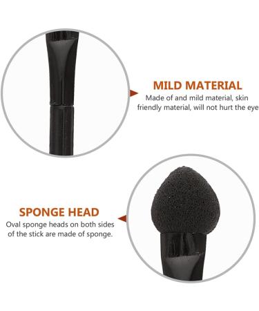 BELLIFFY 25 Pcs Dual Ended Makeup Brush Black Makeup Plastic Eyeshadow Sponge Brush - Buy Online on SooperMarket.com