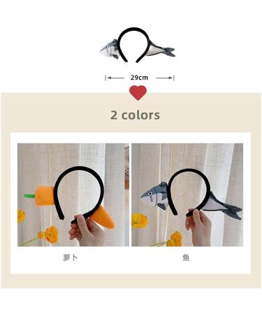 Buy WBTY Funny Carrot Hair Band - Colorful Washable Headband for Girls | Fits All Head Sizes | Unique Salty Fish Design - Buy Online on SooperMarket.com
