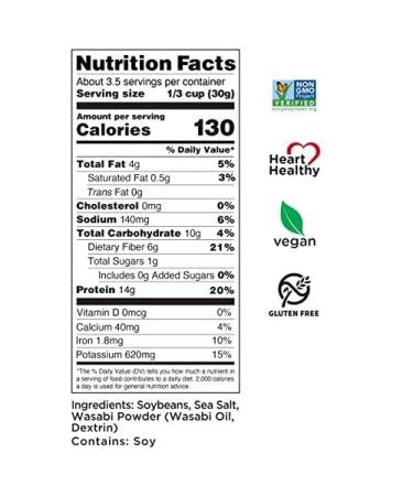 Seapoint Farms Wasabi Dry Roasted Edamame 3.5 oz | Healthy Snack & Protein Boost - Buy Online on SooperMarket.com